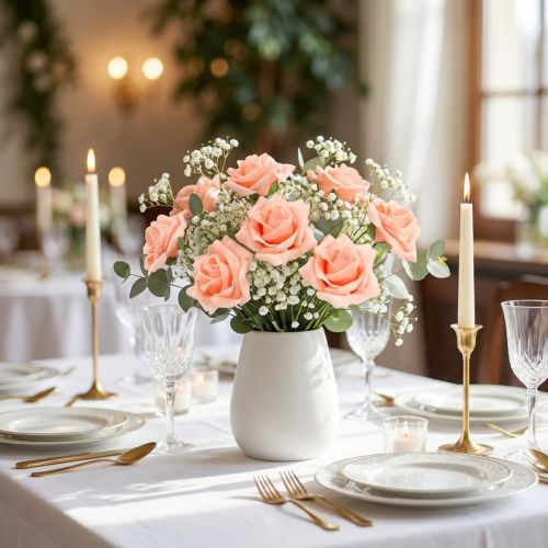 Foam Rose Ø 6cm Lachsrosa 27 St | Floristik24.de