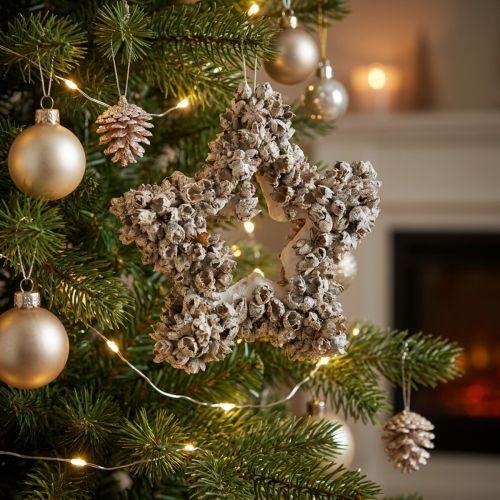 Stern zum Aufhängen Weihnachtsdeko Weiß, Glitter Ø15cm | Floristik24.de