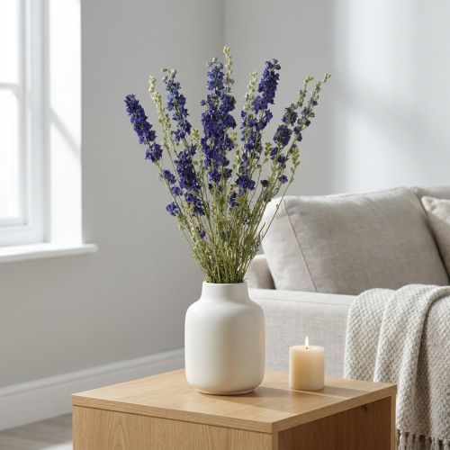 Getrocknetes Delphinium, Trockenfloristik, Rittersporn Blau L64cm 25g | Floristik24.de
