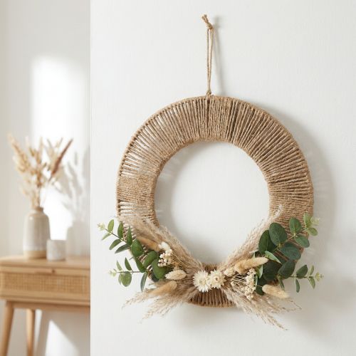 Dekoring Hängend Boho Stil Ø39,5cm Natur Silber