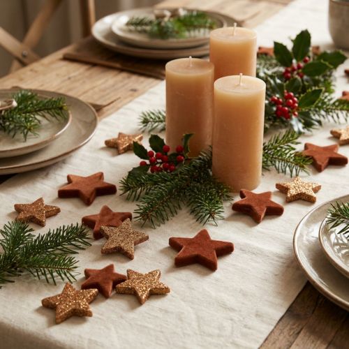 Streudeko Weihnachten Sterne Braun/Orange Ø4/5cm 40 St | Floristik24.de