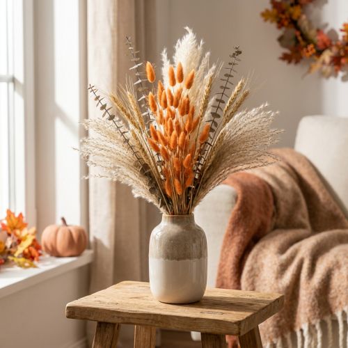 Lagurus Getrocknet Hasenschwanzgras Apricot Deko-Trockenblumen 55-60cm 50g | Floristik24.de