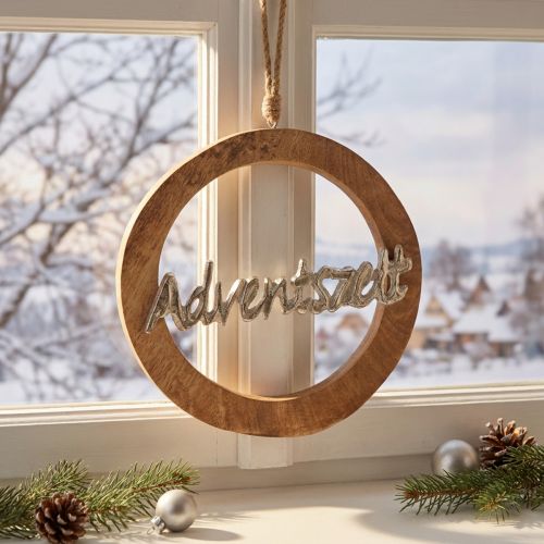 Hängedeko Fenster Weihnachtsdeko Holz Adventszeit 20,5cm | Floristik24.de