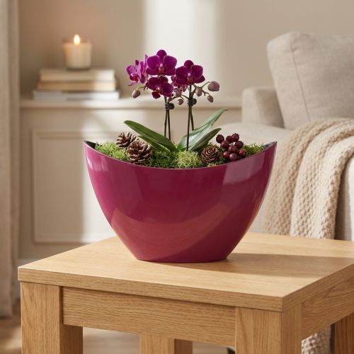 Pflanzschiffchen Dekoschale Schale Berry 20×9cm H12cm | Floristik24.de