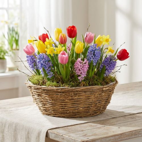 Blumenschale groß Reben Ø40cm Natur Unikat