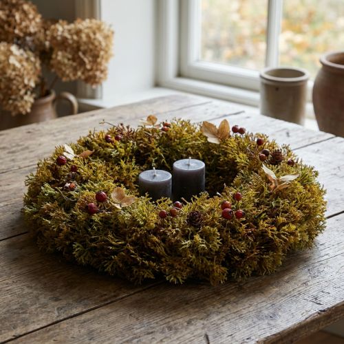 Künstlicher Mooskranz Braun Grün Ø30cm Deko