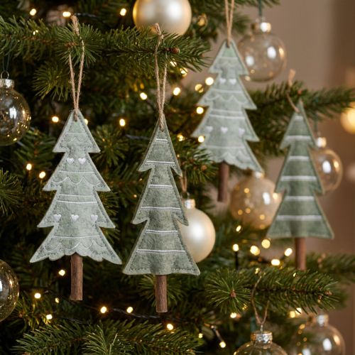Filz Tannenbäume Christbaumschmuck Grün 20cm 4er Set | Floristik24.de