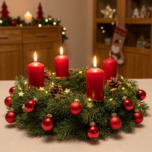 Artikel Mini Weihnachtskugel Rot Matt und glänzend Ø2,5cm 22 St