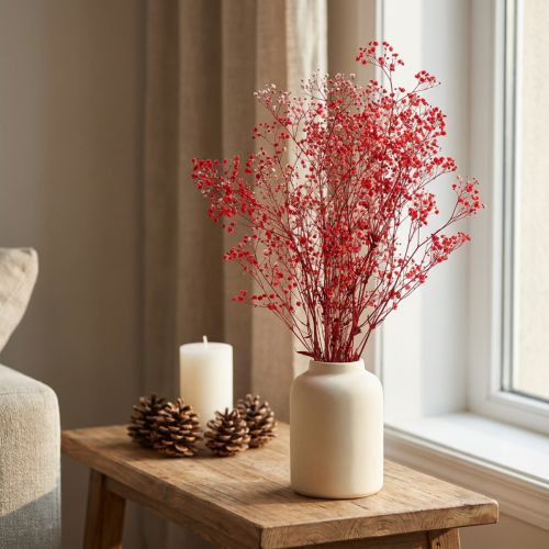 Schleierkraut Gypsophila Trockenblumen Rot 50cm 55g | Floristik24.de