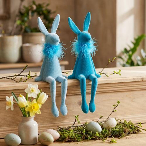Osterdekoration Hase Kantenhocker ideal als charmante Frühjahrs Tischdeko 27cm 2St | Floristik24.de