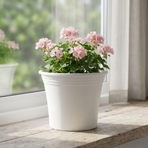 Plastik Topf „Irys“ Weiß Ø25cm H21cm 1 St | Floristik24.de