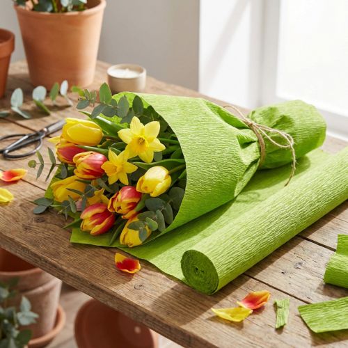 Floristen-Krepppapier Grasgrün 50x250cm | Floristik24.de