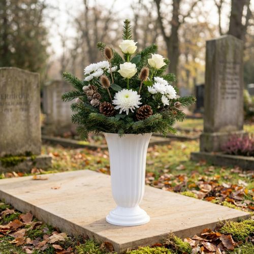 Einstellvase Lilia weiß Ø23cm 1 St | Floristik24.de