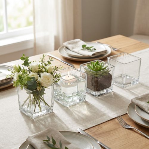 Glaswürfel klar 12cm x 12cm x 12cm 6St | Floristik24.de