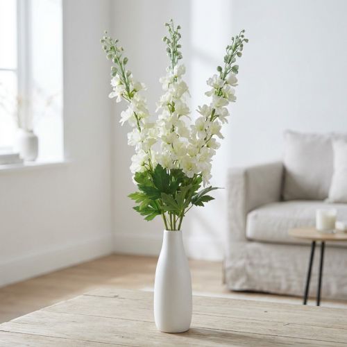 Delphinium Weiß Künstlicher Rittersporn Seidenblumen Kunstblumen 3St | Floristik24.de