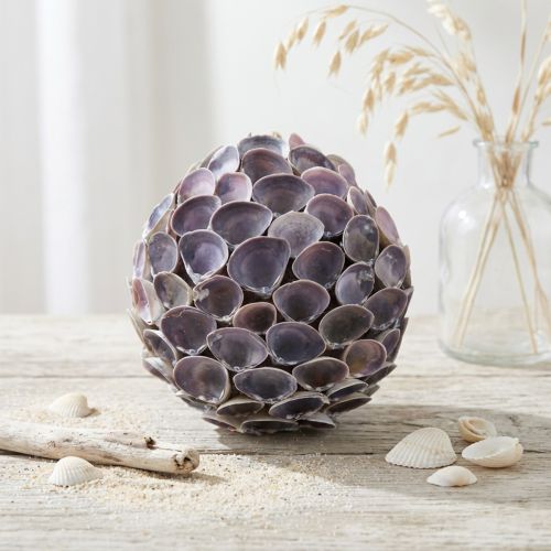 Artikel Muschel Kugel Maritime Deko mit Muscheln Dekokugel Violett Ø12cm
