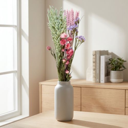 Trockenblumenstrauß Rosa Strandflieder 58cm Deko | Floristik24.de