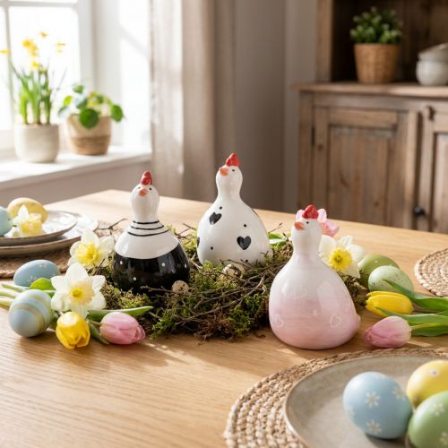 Deko Hühner Osterdeko Figuren Küken 9,5cm 3St | Floristik24.de