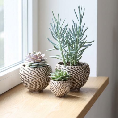 Artikel Dekoschale Keramik Spiral Dekor Beige Braun Ø9cm 4St