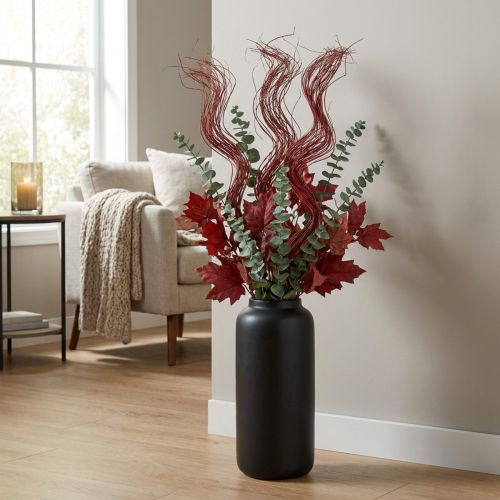 Curly Willow Deko Zweig 80cm 70g Rot Getrocknet