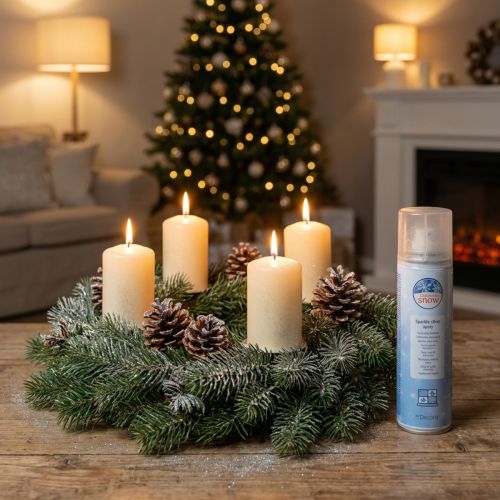 Silberspray Schneespray Glitter für Fenster und Winterdeko 150ml | Floristik24.de