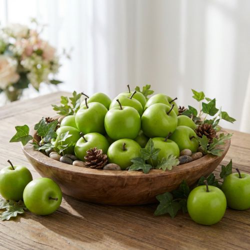 Deko-Obst Mini-Apfel künstlich Grün 4,5cm Set 24