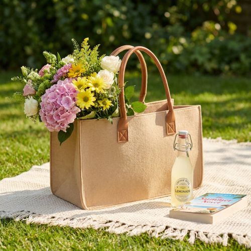 Filztasche Bastoptik 50cm x 25cm x 25cm | Floristik24.de