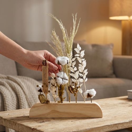 Trockenblumen Blumenleiste Trockenblumen Leiste Holz 25cm | Floristik24.de