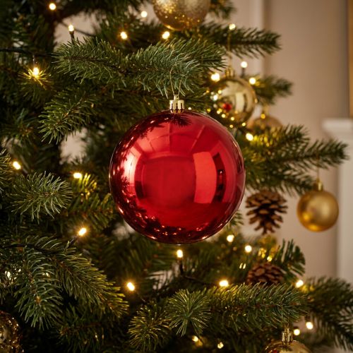 Weihnachtskugel Plastik klein Ø14cm Rot 1 St | Floristik24.de