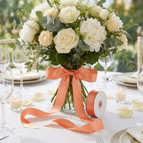 Geschenk- und Dekorationsband 40mm x 50m Apricot | Floristik24.de
