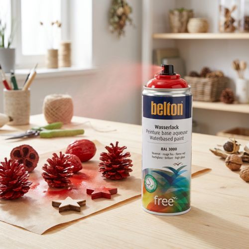 Artikel Belton free Wasserlack Rot Farbspray Feuerrot 400ml