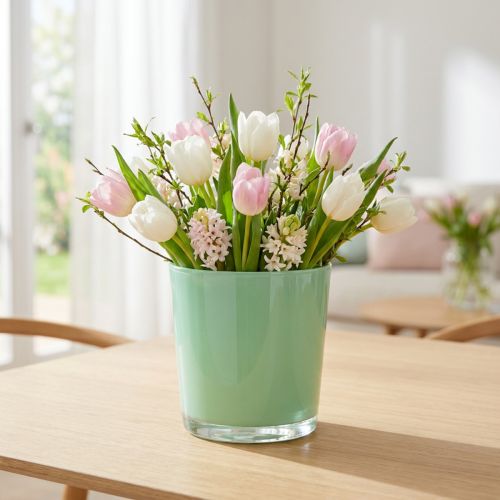 Glastopf Ø11,5cm H10,8cm Mintgrün | Floristik24.de