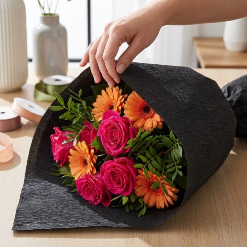 Floristen-Krepppapier Schwarz