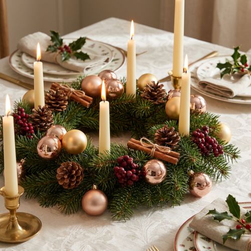 Weihnachtskugel Rosé Gold Glas Spiegelbeeren Ø40mm 32 St | Floristik24.de