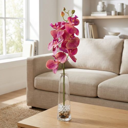 Künstliche Orchidee Phalaenopsis Orchidee Fuchsia 78cm | Floristik24.de