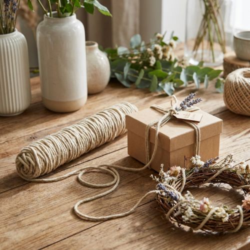 Dochtfaden Wollschnur Filzkordel Filzschnur Beige L55cm | Floristik24.de