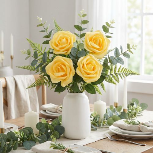 Artikel Foam Rose Gelb Ø15cm 4 St