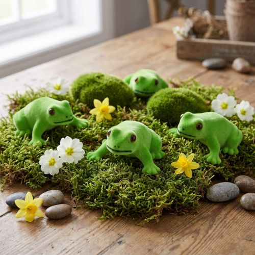 Frosch Dekofigur Grün Tischdeko Deko Schaufenster 7,5cm 9St | Floristik24.de