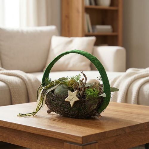 Dekoring Ring Jute Deko Loop Grün Dunkelgrün 4cm Ø30cm 2St | Floristik24.de