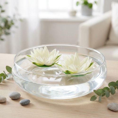 Künstliche Seerose Cremeweiß Ø15cm 2St