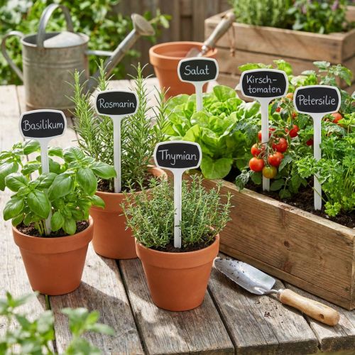 Pflanzensteckschilder 29cm Schwarz schräg 10 St | Floristik24.de