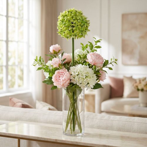 Zierlauch Allium, Seidenblume, künstlicher Kugellauch Grün Ø20cm L72cm | Floristik24.de