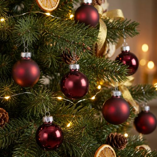 Glaskugeln Weihnachten in Bordeaux Mix Ø3cm 22 St | Floristik24.de