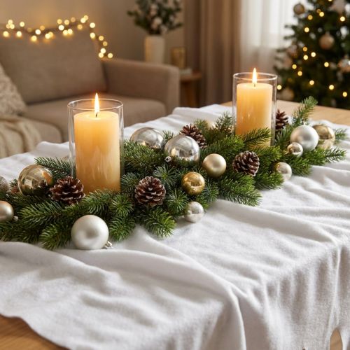 Schneedecke Deko Tischdecke Winter Weiß 100×270cm kaufen | Floristik24.de