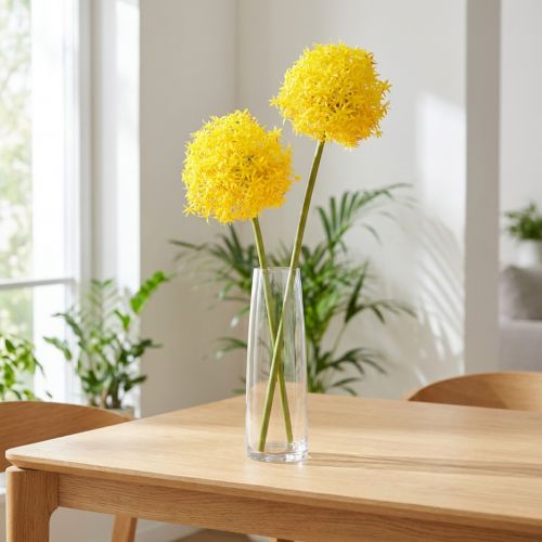 Allium Gelbe Blüte Zierlauch Künstlich 80cm Ø14,5cm 2St | Floristik24.de