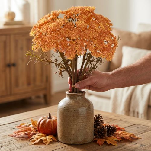 Schafgarbe Kunstblumen Achillea künstlich Orange 30cm 6 St | Floristik24.de