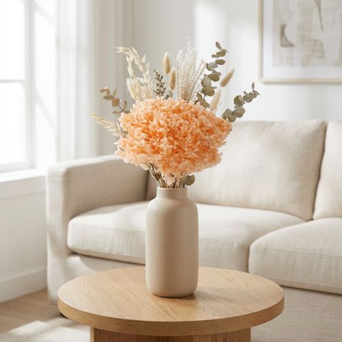 Hortensie Trockenblume Hellorange 65cm