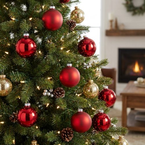 Weihnachtskugel Glas Ø6cm Rot Mix 24 St | Floristik24.de