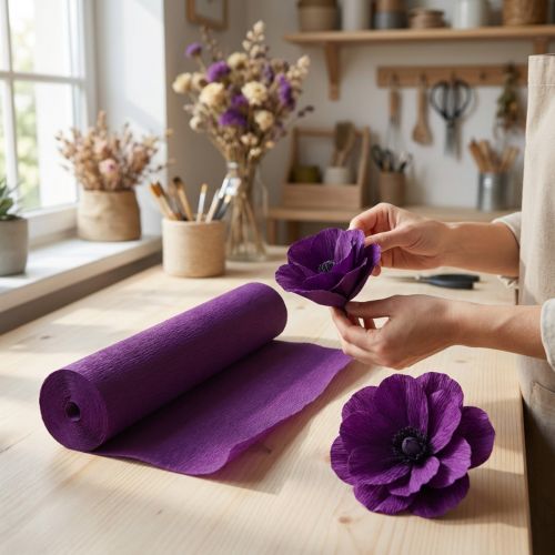 Floristen-Krepppapier Dunkellila 50x250cm | Floristik24.de