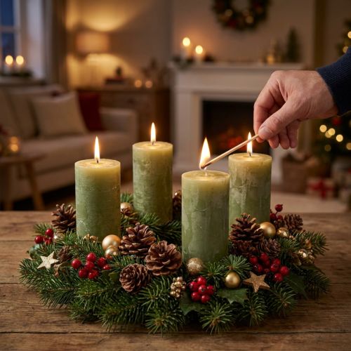 Stumpenkerzen Olivgrün 50×100mm Set 4 Deko Durchgefärbt | Floristik24.de
